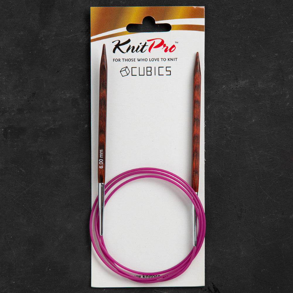 Knitpro Symfonie Cubics 6mm 100cm Kübik Misinalı Şiş - 25347